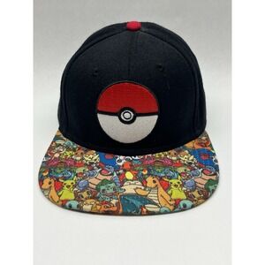 Nintendo Pokemon Pikachu Charizard Black/Multicolor Snapback Adjustable Hat 2015